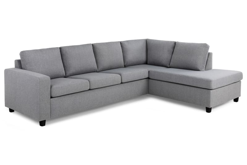 Crazy 4-personers Højrevendt L-formet Chaiselongsofa i Stof - Grå - Møbler - Sofaer - Sofa med chaiselong