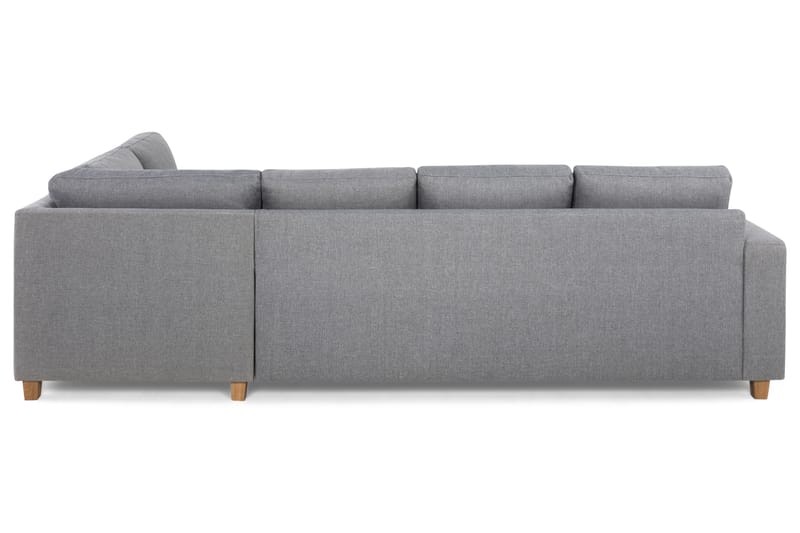 Crazy 4-personers Højrevendt L-formet Chaiselongsofa i Stof - Grå - Møbler - Sofaer - Sofa med chaiselong
