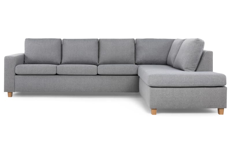Crazy 4-personers Højrevendt L-formet Chaiselongsofa i Stof - Grå - Møbler - Sofaer - Sofa med chaiselong