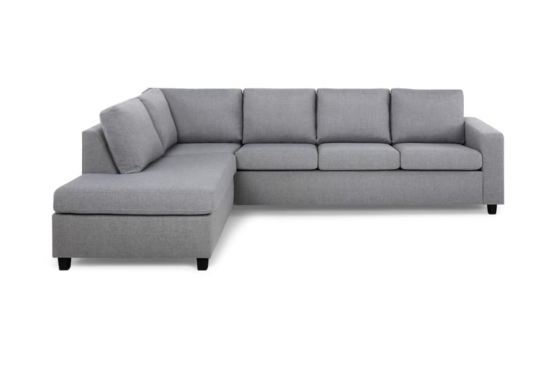 Crazy 4-personers Venstrevendt L-formet Chaiselongsofa i Stof - Grå - Møbler - Sofaer - Sofa med chaiselong