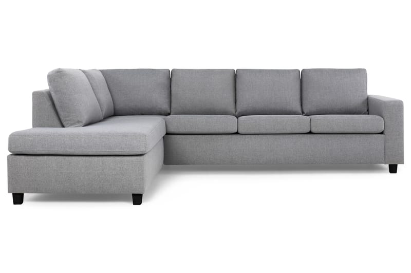 Crazy 4-personers Venstrevendt L-formet Chaiselongsofa i Stof - Grå - Møbler - Sofaer - Sofa med chaiselong