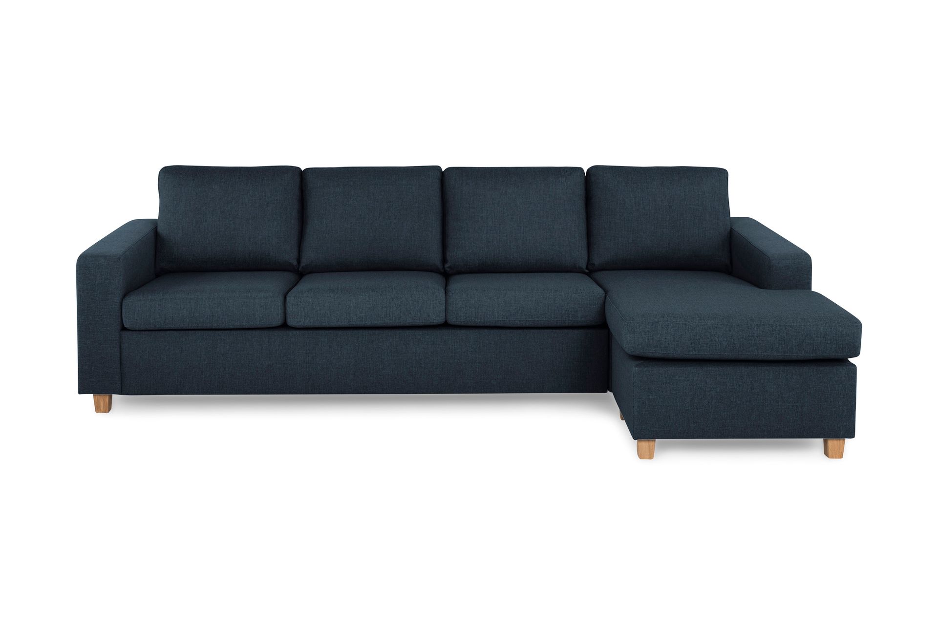 Crazy 4-personers Vendbar L-formet Chaiselongsofa i Stof - Blå - Møbler - Sofaer - Sofa med chaiselong