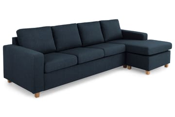 Crazy 4-personers Vendbar L-formet Chaiselongsofa i Stof - Blå - Møbler - Sofaer - Sofa med chaiselong