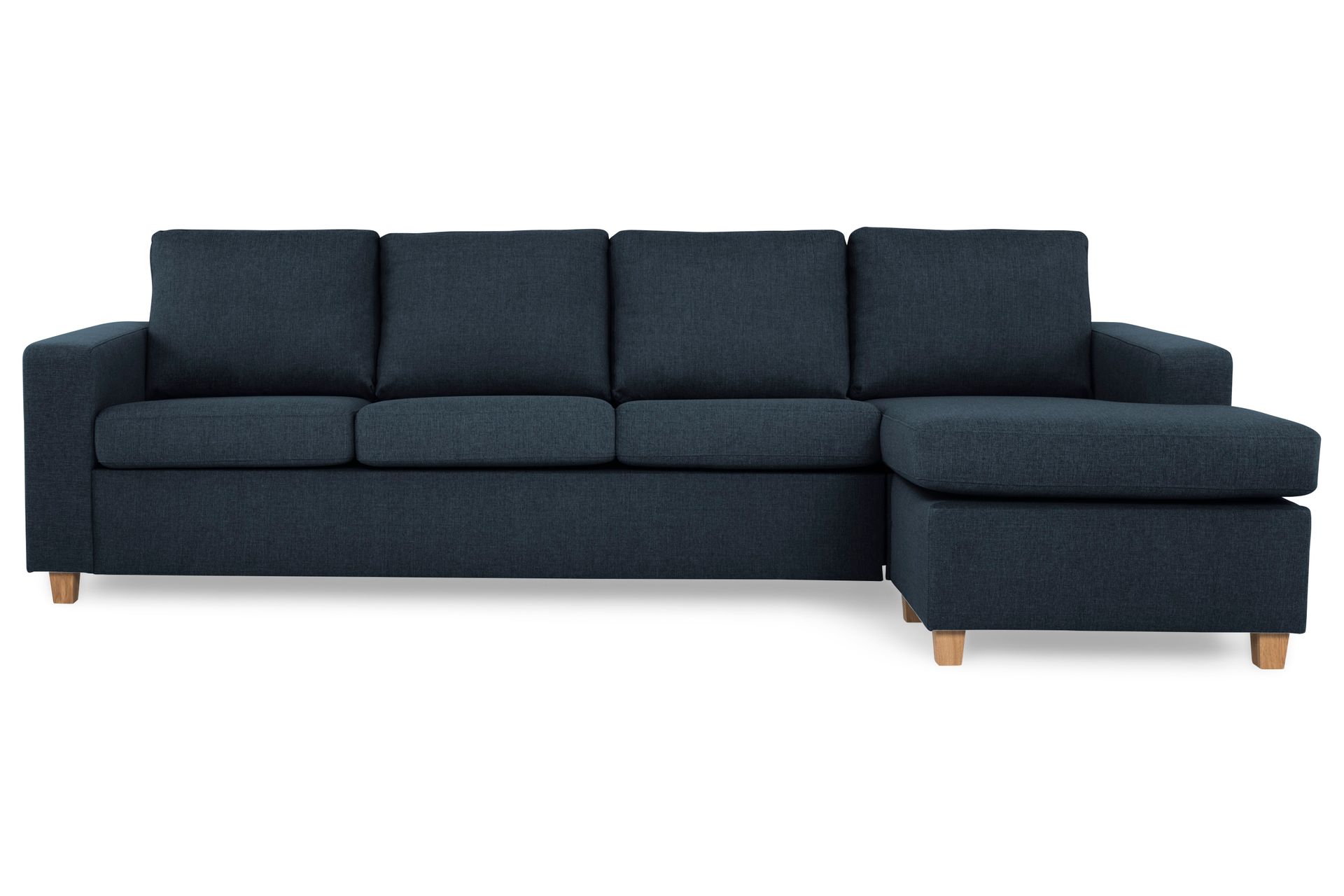 Crazy 4-personers Vendbar L-formet Chaiselongsofa i Stof - Blå - Møbler - Sofaer - Sofa med chaiselong