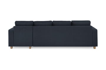 Crazy 4-personers Vendbar L-formet Chaiselongsofa i Stof - Blå - Møbler - Sofaer - Sofa med chaiselong