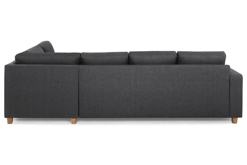 Crazy 4-personers Højrevendt L-formet Chaiselongsofa i Stof - Mørkegrå - Møbler - Sofaer - Sofa med chaiselong