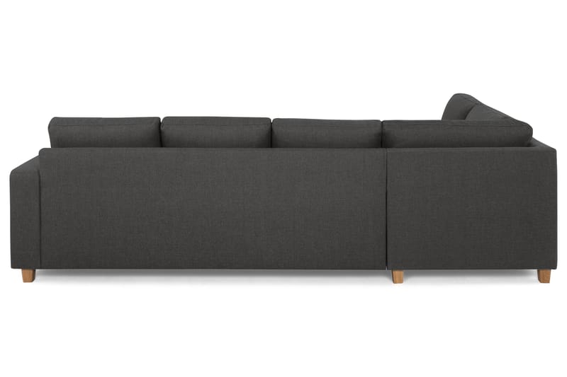 Crazy 4-personers Venstrevendt L-formet Chaiselongsofa i Stof - Mørkegrå - Møbler - Sofaer - Sofa med chaiselong