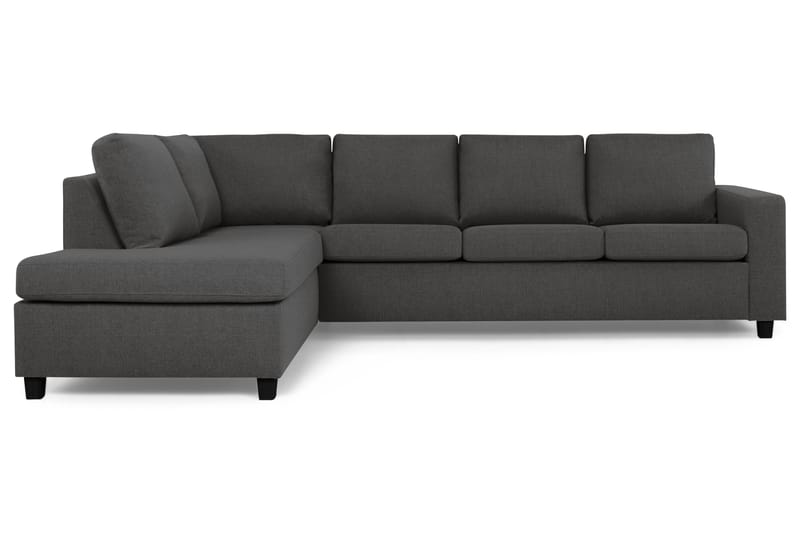 Crazy 4-personers Venstrevendt L-formet Chaiselongsofa i Stof - Mørkegrå - Møbler - Sofaer - Sofa med chaiselong