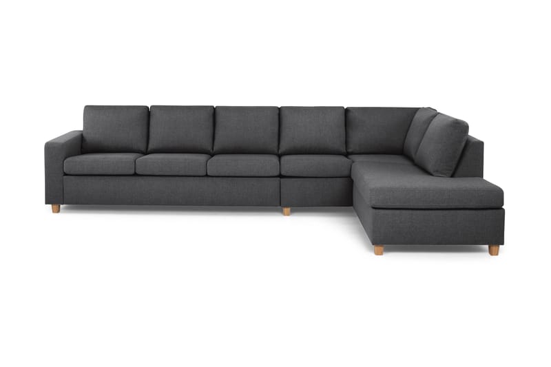 Crazy 4-Pers. Sofa med Chaiselong Højre - Mørkegrå - Sofa med chaiselong - 4 personers sofa med chaiselong