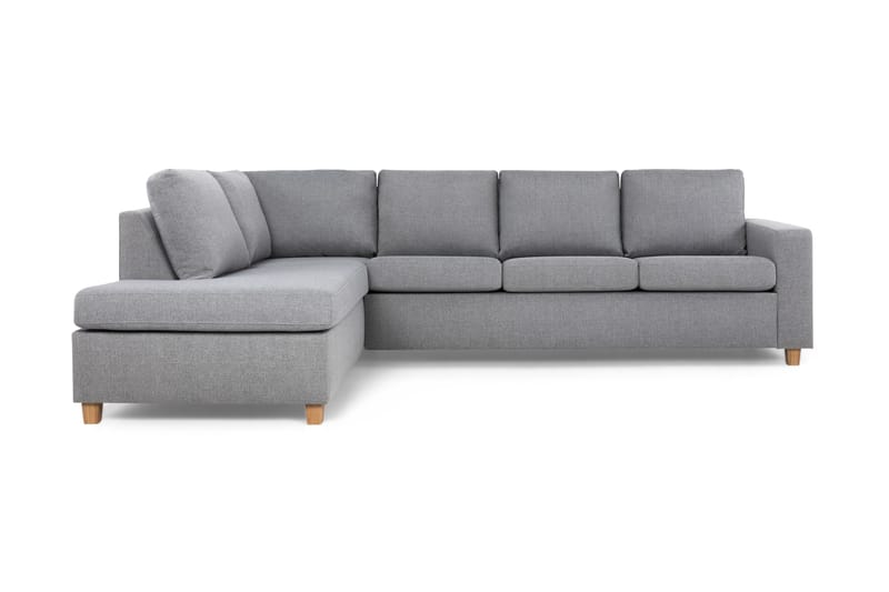 Crazy 4-personers Venstrevendt L-formet Chaiselongsofa i Stof - Grå - Møbler - Sofaer - Sofa med chaiselong - 3 personers sofa med chaiselong