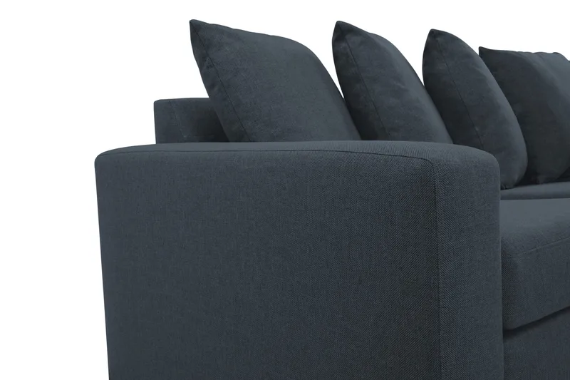 Crazy 4-personers Højrevendt L-formet Chaiselongsofa i Stof inkl. Kuvertpuder - Blå - Møbler - Sofaer - Sofa med chaiselong