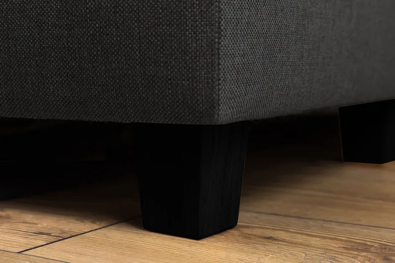 Crazy 4-personers Venstrevendt L-formet Chaiselongsofa i Stof - Mørkegrå - Møbler - Sofaer - Sofa med chaiselong - 3 personers sofa med chaiselong