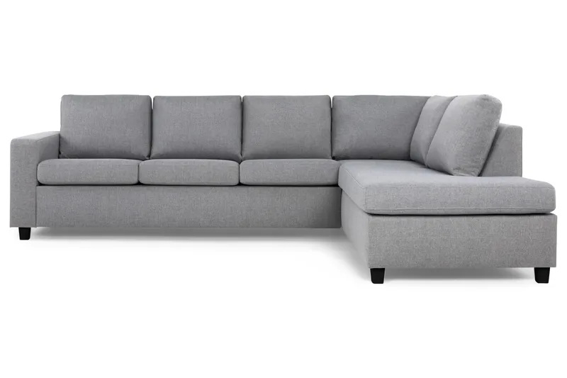 Crazy 4-personers Højrevendt L-formet Chaiselongsofa i Stof - Grå - Møbler - Sofaer - Sofa med chaiselong - 3 personers sofa med chaiselong