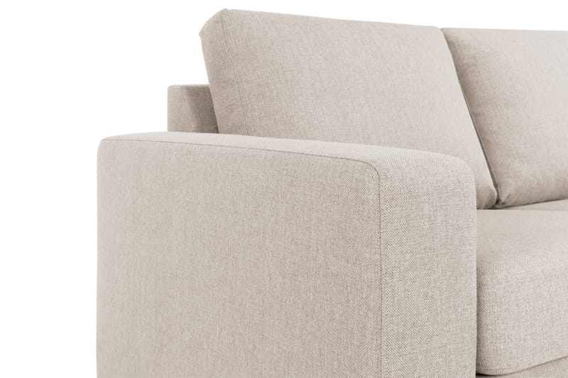 Crazy 4-personers Højrevendt L-formet Chaiselongsofa i Stof - Beige - Møbler - Sofaer - Sofa med chaiselong