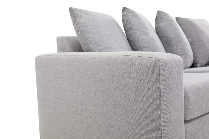 Crazy 4-personers Højrevendt L-formet Chaiselongsofa i Stof inkl. Kuvertpuder - Grå - Møbler - Sofaer - Sofa med chaiselong