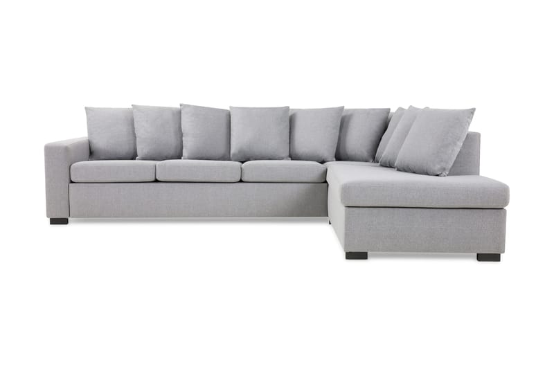 Crazy 4-personers Højrevendt L-formet Chaiselongsofa i Stof inkl. Kuvertpuder, Grå