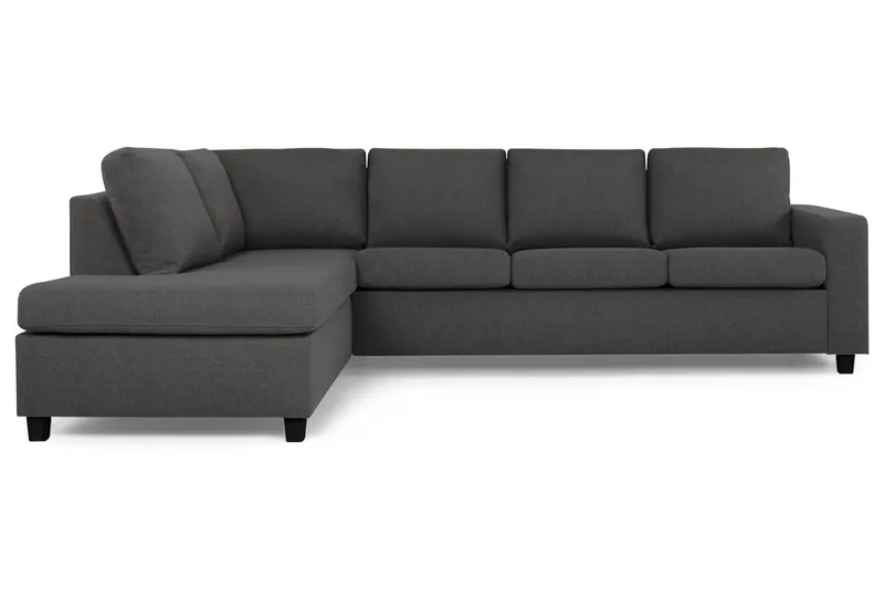 Crazy 4-personers Venstrevendt L-formet Chaiselongsofa i Stof - Mørkegrå - Møbler - Sofaer - Sofa med chaiselong - 3 personers sofa med chaiselong