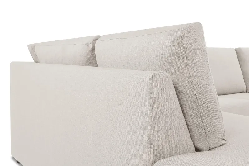 Crazy 4-personers Venstrevendt L-formet Chaiselongsofa i Stof - Beige - Møbler - Sofaer - Sofa med chaiselong - 3 personers sofa med chaiselong