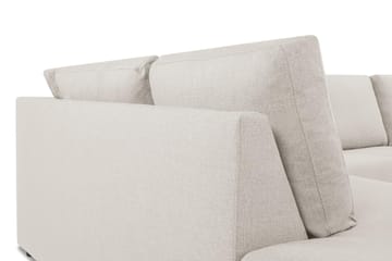 Crazy 4-personers Venstrevendt L-formet Chaiselongsofa i Stof - Beige - Møbler - Sofaer - Sofa med chaiselong