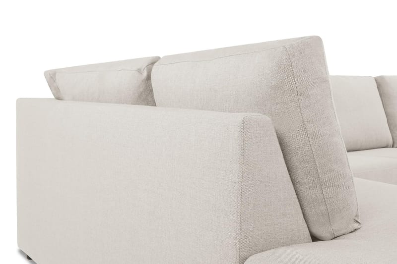 Crazy 4-personers Venstrevendt L-formet Chaiselongsofa i Stof - Beige - Møbler - Sofaer - Sofa med chaiselong - 3 personers sofa med chaiselong