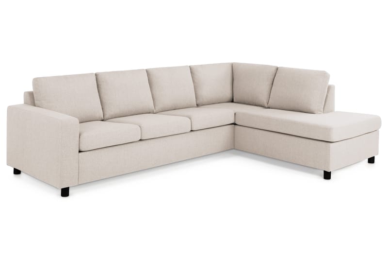 Crazy 4-personers Højrevendt L-formet Chaiselongsofa i Stof - Beige - Møbler - Sofaer - Sofa med chaiselong
