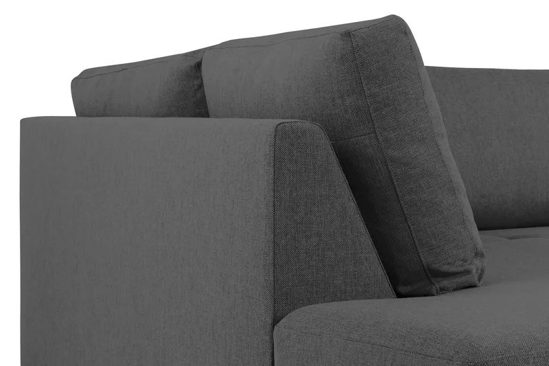 Crazy 4-personers Venstrevendt L-formet Chaiselongsofa i Stof - Mørkegrå - Møbler - Sofaer - Sofa med chaiselong - 3 personers sofa med chaiselong
