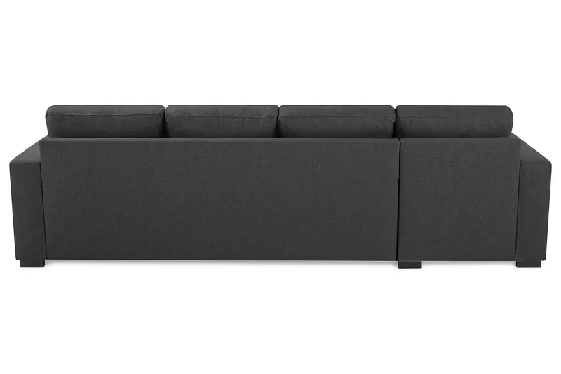 Crazy 4-personers Vendbar L-formet Chaiselongsofa i Stof - Mørkegrå - Møbler - Sofaer - Sofa med chaiselong - 4 personers sofa med chaiselong