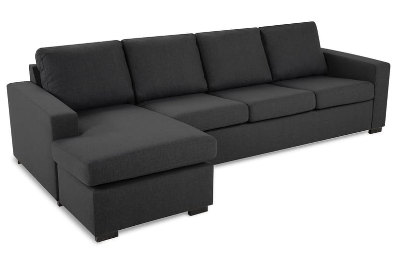 Crazy 4-personers Vendbar L-formet Chaiselongsofa i Stof - Mørkegrå - Møbler - Sofaer - Sofa med chaiselong - 4 personers sofa med chaiselong
