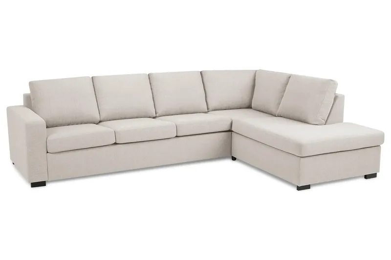 Crazy 4-personers Højrevendt L-formet Chaiselongsofa i Stof - Beige - Møbler - Sofaer - Sofa med chaiselong - 3 personers sofa med chaiselong
