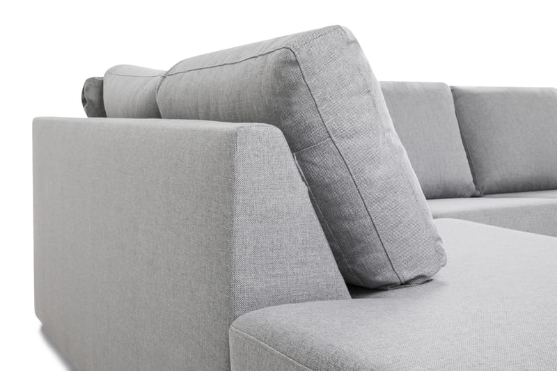 Crazy 4-personers Venstrevendt L-formet Chaiselongsofa i Stof - Grå - Møbler - Sofaer - Sofa med chaiselong - 3 personers sofa med chaiselong