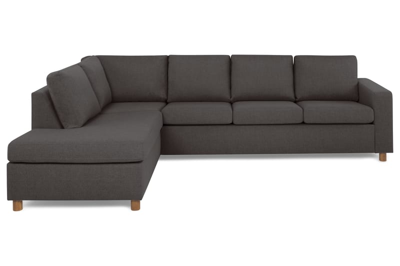 Crazy 4-personers Venstrevendt L-formet Chaiselongsofa i Stof - Mørkegrå - Møbler - Sofaer - Sofa med chaiselong