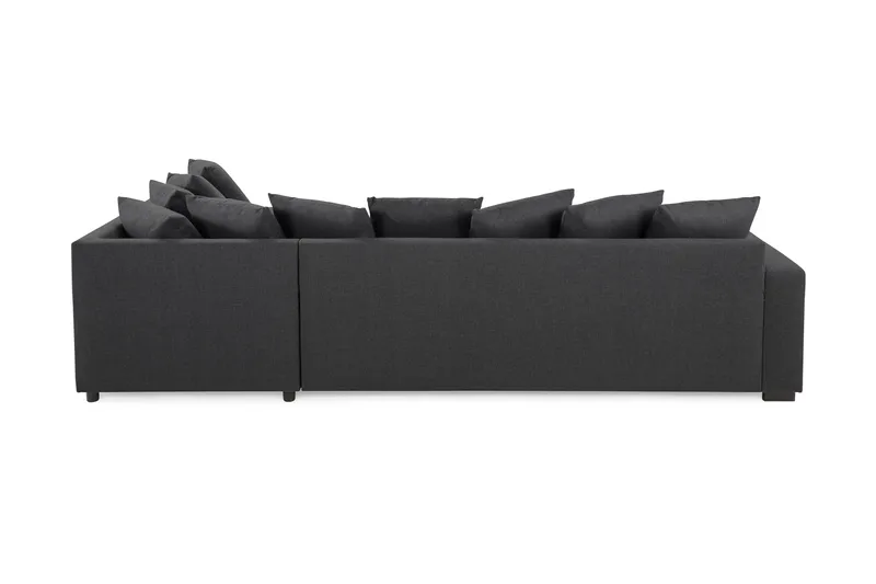 Crazy 4-personers Højrevendt L-formet Chaiselongsofa i Stof inkl. Kuvertpuder - Mørkegrå - Møbler - Sofaer - Sofa med chaiselong