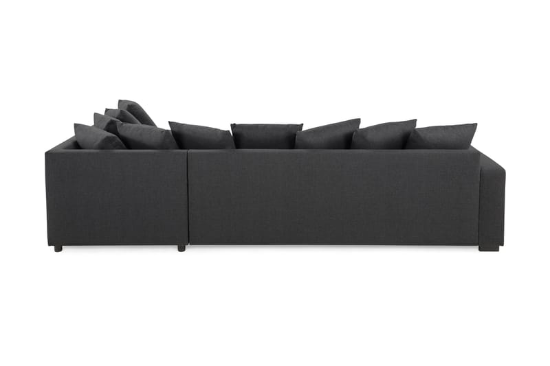 Crazy 4-personers Højrevendt L-formet Chaiselongsofa i Stof inkl. Kuvertpuder - Mørkegrå - Møbler - Sofaer - Sofa med chaiselong