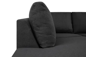 Crazy 4-personers Venstrevendt L-formet Chaiselongsofa i Stof - Mørkegrå - Møbler - Sofaer - Sofa med chaiselong