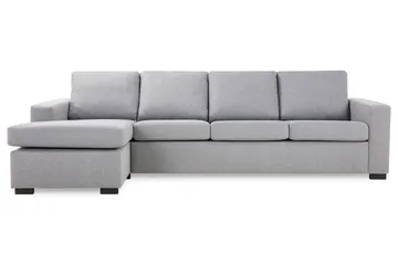 Crazy 4-personers Vendbar L-formet Chaiselongsofa i Stof - Grå - Møbler - Sofaer - Sofa med chaiselong