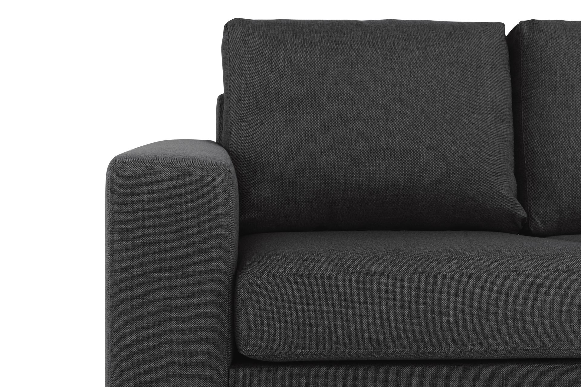 Crazy 4-personers Vendbar L-formet Chaiselongsofa i Stof - Antracit - Møbler - Sofaer - Sofa med chaiselong