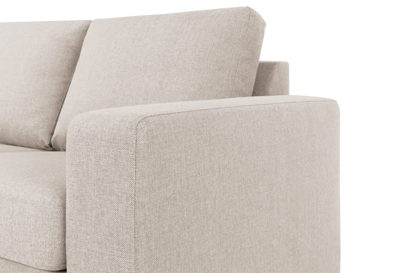 Crazy 4-personers Venstrevendt L-formet Chaiselongsofa i Stof - Beige - Møbler - Sofaer - Sofa med chaiselong