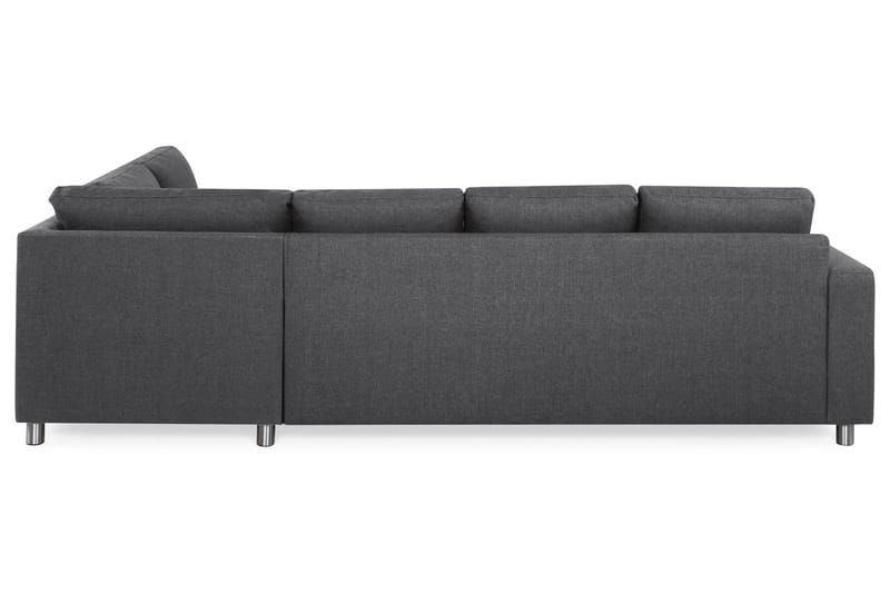 Crazy 4-personers Højrevendt L-formet Chaiselongsofa i Stof - Mørkegrå - Møbler - Sofaer - Sofa med chaiselong - 3 personers sofa med chaiselong