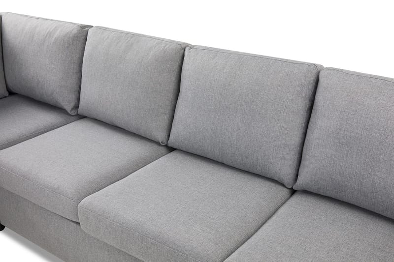 Crazy 4-personers Venstrevendt L-formet Chaiselongsofa i Stof - Grå - Møbler - Sofaer - Sofa med chaiselong - 3 personers sofa med chaiselong