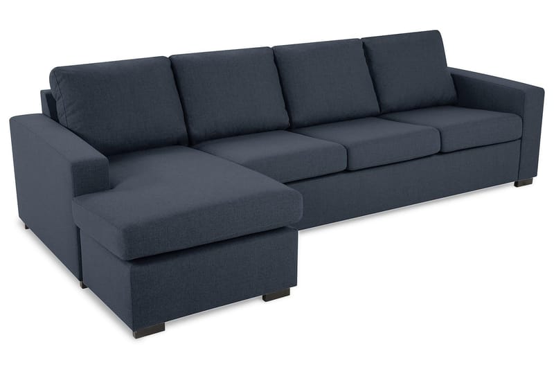 Crazy 4-personers Vendbar L-formet Chaiselongsofa i Stof - Blå - Møbler - Sofaer - Sofa med chaiselong - 4 personers sofa med chaiselong