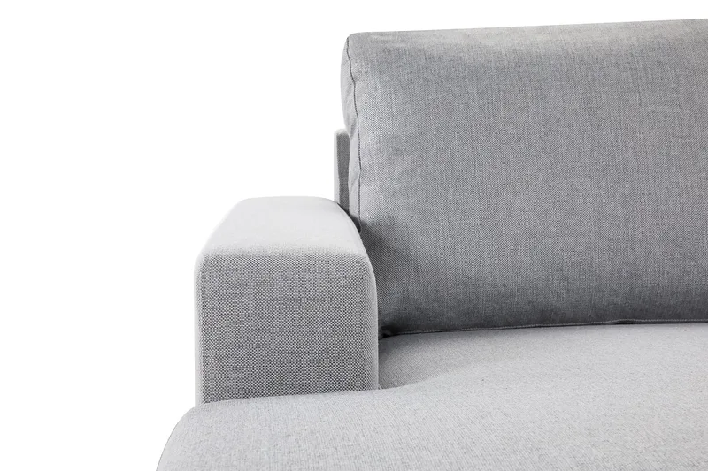 Crazy 4-personers Vendbar L-formet Chaiselongsofa i Stof - Grå - Møbler - Sofaer - Sofa med chaiselong - 4 personers sofa med chaiselong