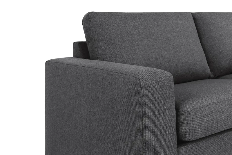 Crazy 4-personers Højrevendt L-formet Chaiselongsofa i Stof - Mørkegrå - Møbler - Sofaer - Sofa med chaiselong - 3 personers sofa med chaiselong