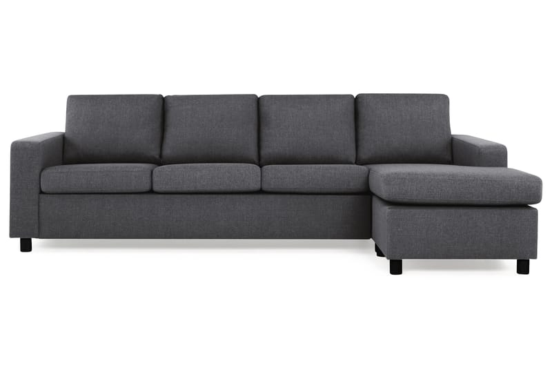 Crazy 4-personers Vendbar L-formet Chaiselongsofa i Stof - Mørkegrå - Møbler - Sofaer - Sofa med chaiselong