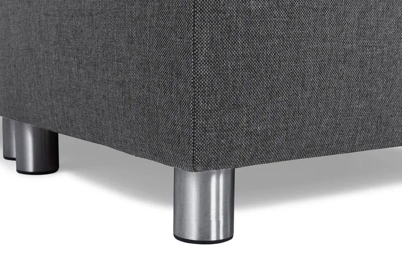 Crazy 4-personers Højrevendt L-formet Chaiselongsofa i Stof - Mørkegrå - Møbler - Sofaer - Sofa med chaiselong - 3 personers sofa med chaiselong