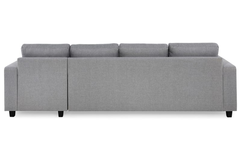 Crazy 4-personers Vendbar L-formet Chaiselongsofa i Stof - Grå - Møbler - Sofaer - Sofa med chaiselong