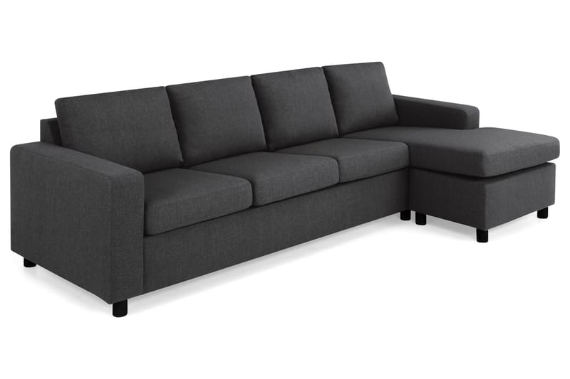 Crazy 4-personers Vendbar L-formet Chaiselongsofa i Stof - Antracit - Møbler - Sofaer - Sofa med chaiselong - 4 personers sofa med chaiselong