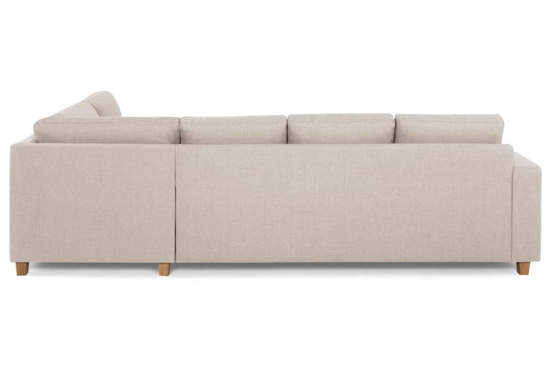 Crazy 4-personers Højrevendt L-formet Chaiselongsofa i Stof - Beige - Møbler - Sofaer - Sofa med chaiselong - 3 personers sofa med chaiselong