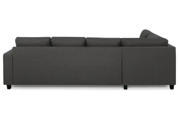 Crazy 4-personers Venstrevendt L-formet Chaiselongsofa i Stof - Mørkegrå - Møbler - Sofaer - Sofa med chaiselong