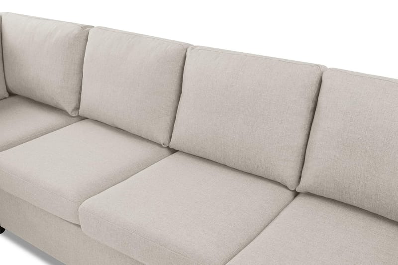 Crazy 4-personers Venstrevendt L-formet Chaiselongsofa i Stof - Beige - Møbler - Sofaer - Sofa med chaiselong - 3 personers sofa med chaiselong