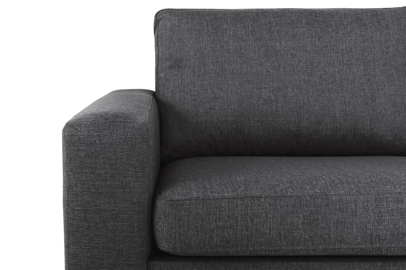 Crazy 4-personers Højrevendt L-formet Chaiselongsofa i Stof - Mørkegrå - Møbler - Sofaer - Sofa med chaiselong - 3 personers sofa med chaiselong